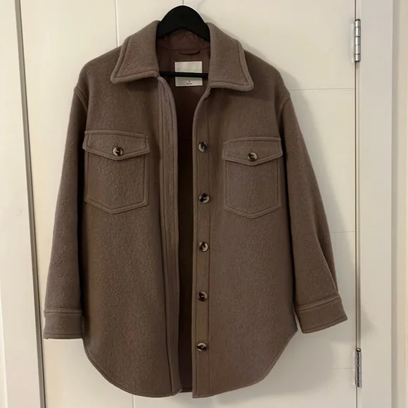 Wilfred Taupe Button-Front Utility Jacket - Picture 3 of 5